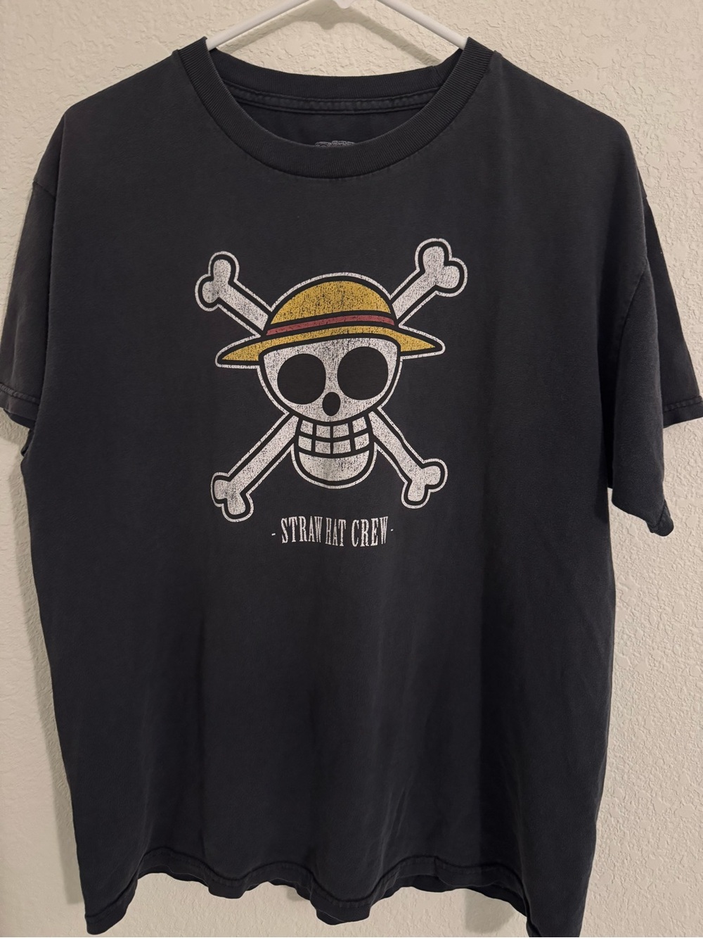 Onepiece Black Tee with White One Piece Logo